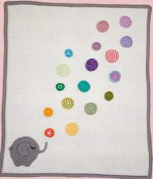Elephant & Bobbles Baby Blanket Pattern/Crochet Afghan - thumbnail 1