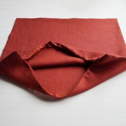 16x16 Burnt Orange Linen Pillow Case Rusty Throw Covers 20x20, Outdoor Sofa Cushion Or Bed 18x18 22x22 26x26 - thumbnail 3