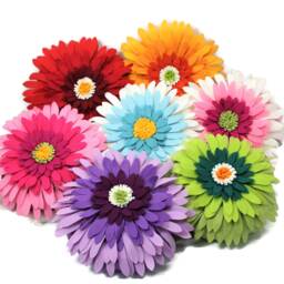 Flower Pillows -Daisy Round Pillow - Sunflower Accent Decorative Throw 3D Handmade For Home Decor - thumbnail 2