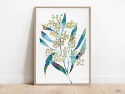 Yellow Wattle Botanical Print, Australian Native Flower Painting, Wall Print Decor, Floral Poster, Living Room Art, Bedroom Art - thumbnail 1