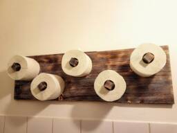 Toilet Paper Holder Rustic Toilet