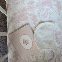 Pink Cottage Toile Crib Sheet Botanical Baby Bedding - thumbnail 2