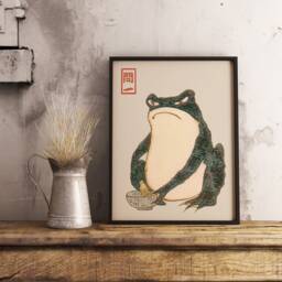 Matsumoto Hoji Art Print, Japanese Frog Poster, Frog, Animal Funny Gift - thumbnail 2