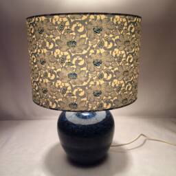 Lampshade - 30 cm Drum Handmade Using Hand Silkscreen Printed Japanese Chiyogami Paper - thumbnail 2