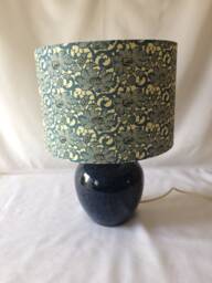 Lampshade - 30 cm Drum Handmade Using Hand Silkscreen Printed Japanese Chiyogami Paper - thumbnail 1