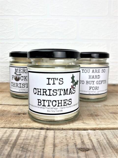 Rude Christmas Soy Candle Secret Santa Gift - image 1