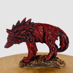Wolf Sculpture in Ceramic By Paul Szeiler - thumbnail 4