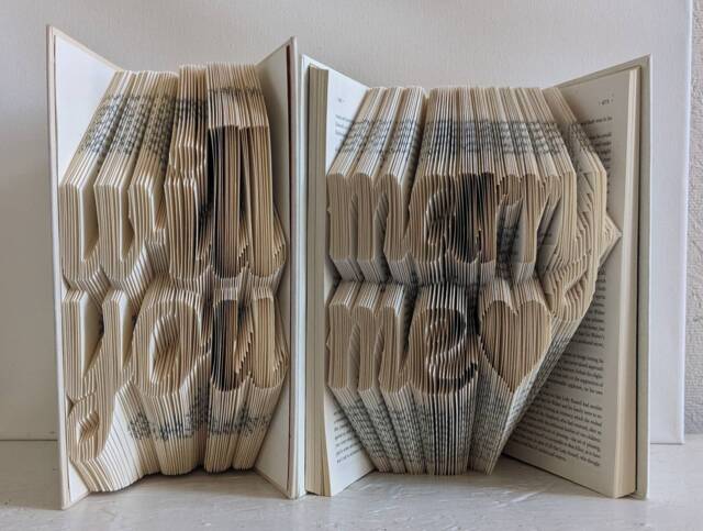 Will You Marry Me Hand Folded Book Art Sculptures. Unique Proposal Different Marriage Proposal Unique Engagement Fiance' - image 1