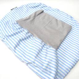 Romper Sack in Blue With Stars, Dots, Stripes, Vichy Check, Swaddle Baby Sleeping Bag Bab-Berlin - thumbnail 4
