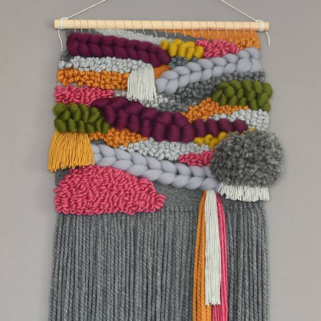Large Woven Wall Tapestry Modern Fiber Art Decor - image 1