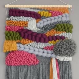 Large Woven Wall Tapestry Modern Fiber Art Decor - thumbnail 3