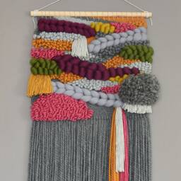 Large Woven Wall Tapestry Modern Fiber Art Decor - thumbnail 1