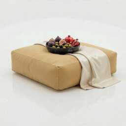 Beige Bean Bag Floor Cushion Water Resistant Garden Seat Pillow - thumbnail 1