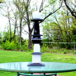 Checkmate Totem, Tall Glass Tower, Glass Art, Yard Art, Deck Art, Glass Totem, Glass Yard Art, Wedding Deco, Garden Art - thumbnail 3