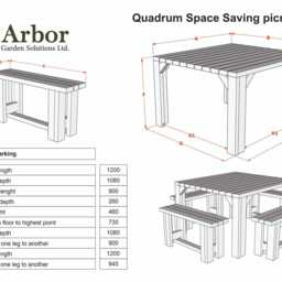 Quadrum Rounded Picnic Table With 4 Benches - Solid Wood 8-Seater Garden Dining Set Heavy Duty Timber Outdoor Furniture - thumbnail 2