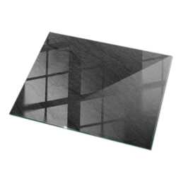 Natural Stone Texture Glass Table Top, Black Modern Tabletop, Scratch-Resistant Scandinavian-Style Top - thumbnail 2