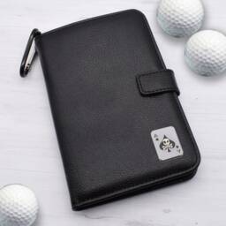Ace Playing Cards Design - Personalised Leatherette Golf Organiser Complete With Divot Repairer, Marker, Tees, Scorecard & Pencils - thumbnail 1