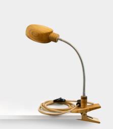 Wooden Clamp Lamp Yaiko, Clip On Desk With Flexible Gooseneck, Bedside Reading Light, Modern Lighting