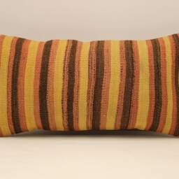 Lumbar Pillow 12x24 - 30x60 cm Turkish Kilim Boho Throw Covers Old Cushion Vintage 4Oaf-457 - thumbnail 2