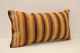 Lumbar Pillow 12x24 - 30x60 cm Turkish Kilim Boho Throw Covers Old Cushion Vintage 4Oaf-457 - thumbnail 1