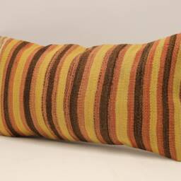 Lumbar Pillow 12x24 - 30x60 cm Turkish Kilim Boho Throw Covers Old Cushion Vintage 4Oaf-457 - thumbnail 3