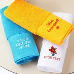 Personalized Gym Towel, Custom Embroidered Towel, Towel With Name, With Text Logo, Sports Towels, Fathers Day Gift, Sports Fan Towel - thumbnail 3