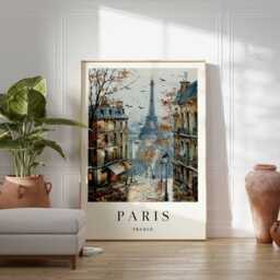 Eiffel Tower Paris Poster Elegant France Wall Art - thumbnail 3