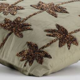 "Taffeta Sage Green Multi Couch Throw 16""x16" - thumbnail 2