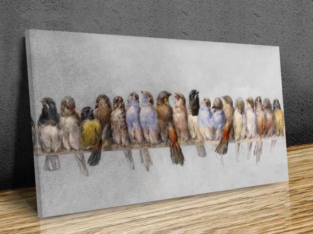 A Perch Of Birds Hector Giacomelli, Home D??cor, Mounted Canvas Wall Art Print - image 1