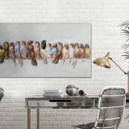 A Perch Of Birds Hector Giacomelli, Home D??cor, Mounted Canvas Wall Art Print - thumbnail 3