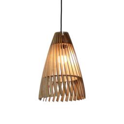 Almond Wood Pendant Lamp - Modern Light Fixture, Housewarming Gift