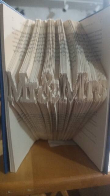 Folded Book Art - Mr & Mrs