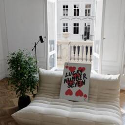 Lucky Number Print - Ace Of Hearts Playing Card Trendy Wall Art Bar Decor Kitchen Aesthetic Room Retro - thumbnail 2