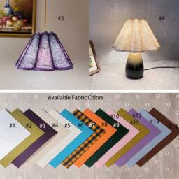 Custom Lamp Shade, Retro Lampshades For Table Lamp, Shades Floor Lamps, Customized Lampshade Pendant Light, Available in 14 Colors - thumbnail 3