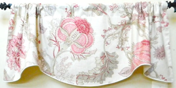 Kravet Ivana Designer Window Valance Corded Lined Rod Pocket Scalloped Linen Fabric Made To Order - image 1