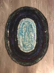 Handmade Small Area Rug - Beautifully Felted Alpaca - thumbnail 1