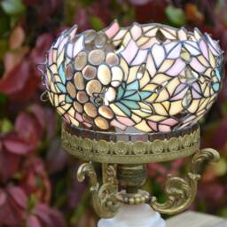 stained Glass Openwork Lamp Customized Lampshade For A Vintage Base in Single Exemplar - thumbnail 2