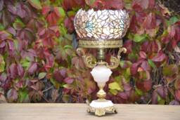 stained Glass Openwork Lamp Customized Lampshade For A Vintage Base in Single Exemplar - thumbnail 1