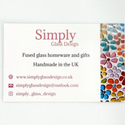 Handmade Fused Glass Tealight Holder, Meadow Flower Design - thumbnail 4