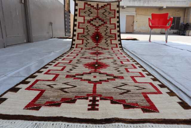 3x8 Ft Kazak White Runner Rug - Afghan Luxury Brand New Medallion Turkish Area Rug, Beautiful Living Room - image 1