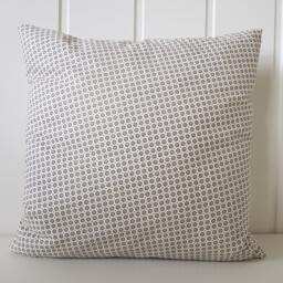 40x40 cm/ 15, 7x15, 7 Inch Cream W. Black Floral Print Pillow-Cover, Cotton - thumbnail 2