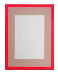 Post Box Red 20mm Picture, Photo, Poster Frame With Pink Mount - thumbnail 1