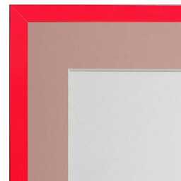 Post Box Red 20mm Picture, Photo, Poster Frame With Pink Mount - thumbnail 2