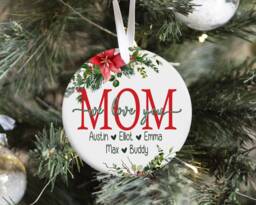 Personalized Christmas Ornament Gift For Mom Or Grandparent From Grandkids Children, Tree Keepsake - thumbnail 1