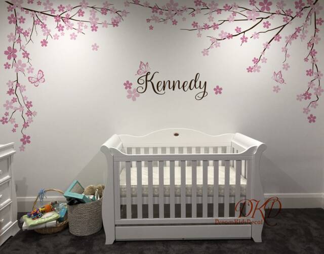 Tree Wall Decal Wall Sticker Baby Nursery Decals-Cherry Blossoms Decal-Dk402 - image 1