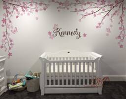 Tree Wall Decal Wall Sticker Baby Nursery Decals-Cherry Blossoms Decal-Dk402 - thumbnail 1