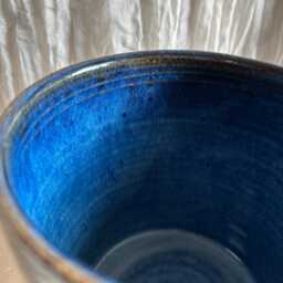Sea Fever Ceramic Planter, Handmade Glazed Pot, Blue Plant Large Vessel, Unique British Gift, Handcrafted Pots - thumbnail 4