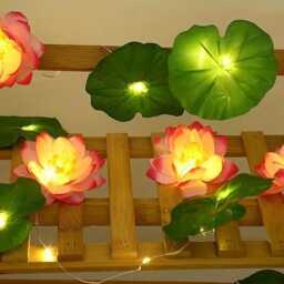 Solar Lotus Flower String Lights Waterproof Led Night For Outdoor Pool, Powered 2M 5Led & 5M 12Led Decorative Lamp - thumbnail 2