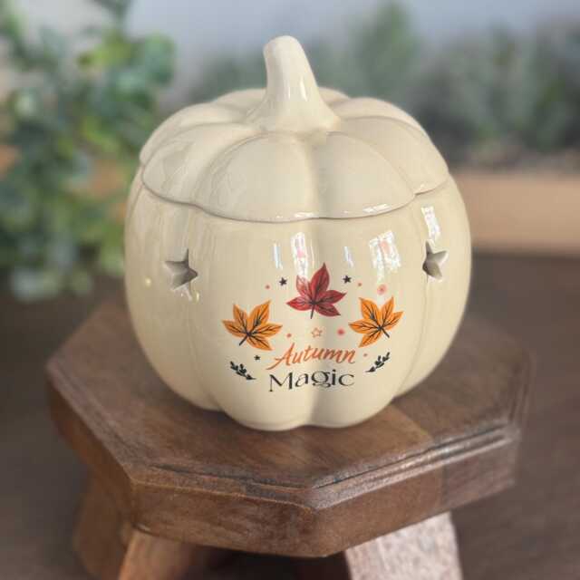 Autumn Magic Pumpkin Oil Burner, Wax Burner , Pumpkin Decor Vintage - image 1