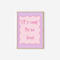 Set Of Pastel Retro Room Prints For Girls Room, Gallery Wall Set, Personalised Name Art, Cool To Be Kind, Long Live Girlhood - thumbnail 3